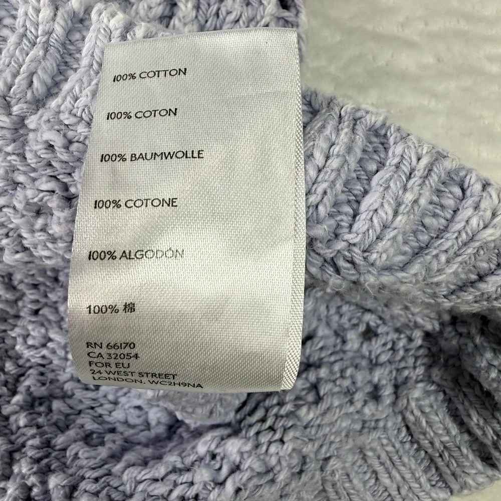Pilcro by Anthropologie Sweater Womens S Purple Christian Relaxed Fit‎ Textured